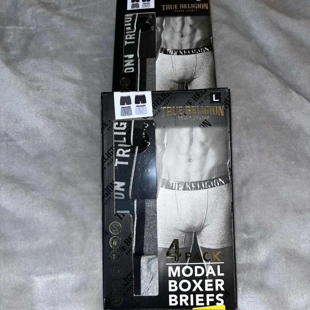 True Religion Modal Boxer Briefs 4 Pack X2‎ New In Package Size L
